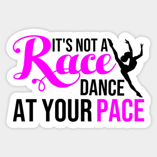 Black Ballerina Run Your Race Sticker